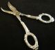 Vintage Sterling Silver Grape Shears Scissors Repousse Floral Handle - Italy Web Other photo 6