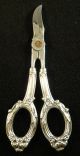 Vintage Sterling Silver Grape Shears Scissors Repousse Floral Handle - Italy Web Other photo 8