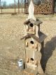 Three Story Birdhouse Recycled Old Barnwood Handmade Usa 29 Inches Reproductions photo 1