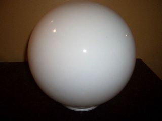 Vintage Mid Century Modern Round Ball Thick Glass Globe Light Lamp Space Age Mod photo