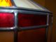 Vtg.  C.  50s Slag Glass Red Amber & Bone Chandelier Quality Dome Light Fixture Chandeliers, Fixtures, Sconces photo 5