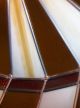 Vtg.  C.  50s Slag Glass Red Amber & Bone Chandelier Quality Dome Light Fixture Chandeliers, Fixtures, Sconces photo 6