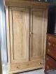 Antique Washed Pine Armoire/wardrobe Early 1900 ' S 1900-1950 photo 1