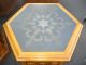 Pair Two Drexel Vintage Mid Century Hexagon Etched Marble End Tables 1964 Post-1950 photo 6