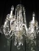 Antique 5 Light Crystal Chandelier W/ Prisms Luxury Venetian Style Glass Arms Chandeliers, Fixtures, Sconces photo 5