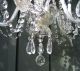 Antique 5 Light Crystal Chandelier W/ Prisms Luxury Venetian Style Glass Arms Chandeliers, Fixtures, Sconces photo 6