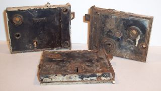3 Vintage / Antique Door Locks / Hardware - Steam Punk - Relacements - No Keys photo