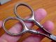 Antique Foster & Bailey Manicure Or Sewing Scissors With Beaded Sterling Handles Brushes & Grooming Sets photo 1