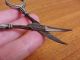 Antique Foster & Bailey Manicure Or Sewing Scissors With Beaded Sterling Handles Brushes & Grooming Sets photo 3