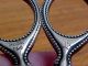 Antique Foster & Bailey Manicure Or Sewing Scissors With Beaded Sterling Handles Brushes & Grooming Sets photo 8