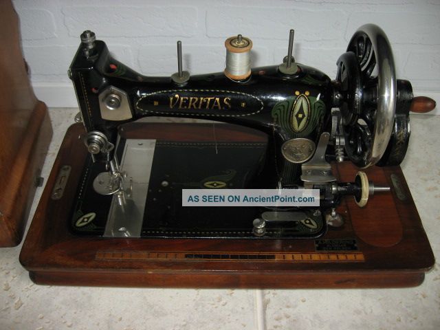 Art Nouveau Mother Clemens Muller Veritas Hand Cranck Sewing Machine Sewing Machines photo