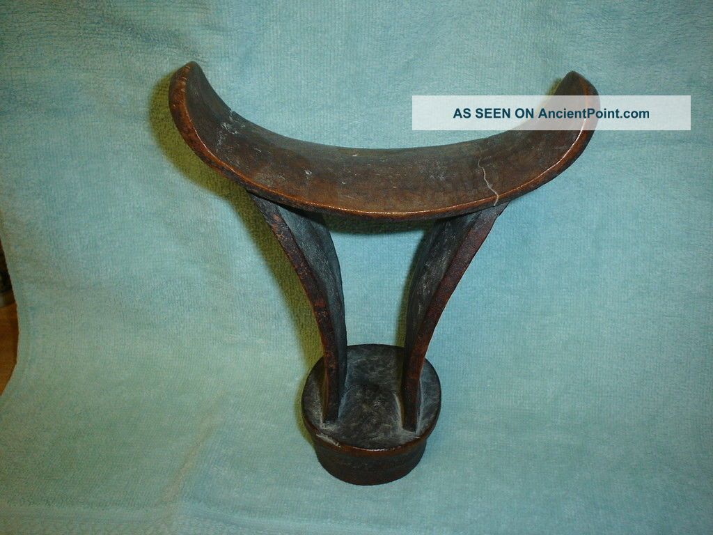 Antique African Somali Carved Wood Headrest Other photo