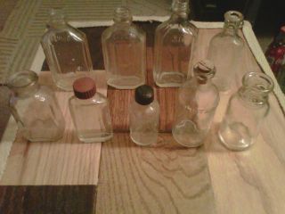 Vintage Medicine & Apothecary Bottle Of 9 + 1 Sample Medicine Container Can$ photo