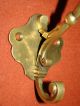 Old Vintage Solid Brass/bronze Wall Hanger/hook 6 3/8 