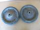 Two Antique Dolly Wheels Made Of Iron And Rubber 8 Inches Wide Other photo 1