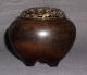 Japanese Signed Incense Burner Antique Pierced Lid Other photo 1