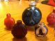 Eight Chinese Snuff Bottles - Vintage,  Includes 7 Glass & 1 Wood Snuff Bottles photo 2