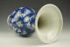 Chinese Blue Glazed Background Porcelain Crane Design Vase Vases photo 3