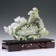Oriental Vintage 100% Natural Jade Hand Carved Cabbage Statue Nr 560451 Statues photo 5