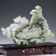 Oriental Vintage 100% Natural Jade Hand Carved Cabbage Statue Nr 560451 Statues photo 6
