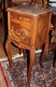 Antique French Walnut Louis Xv Marble Top Nightstand 1800-1899 photo 2