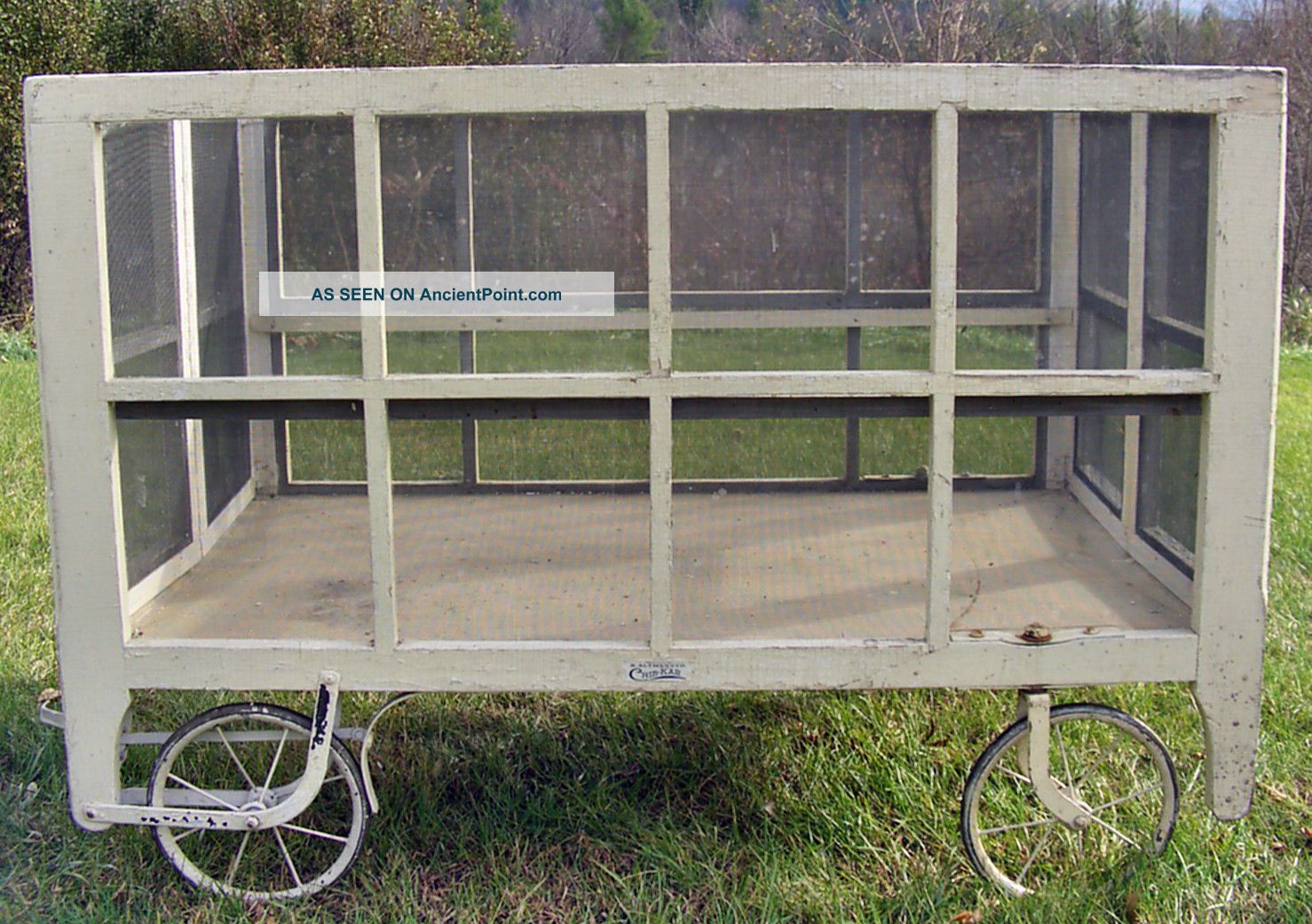 Antique B.  Altman + Co.  Crib - Kar 1917 Baby Crib On Wheels Rare Nyc,  Shabby Chic Baby Cradles photo