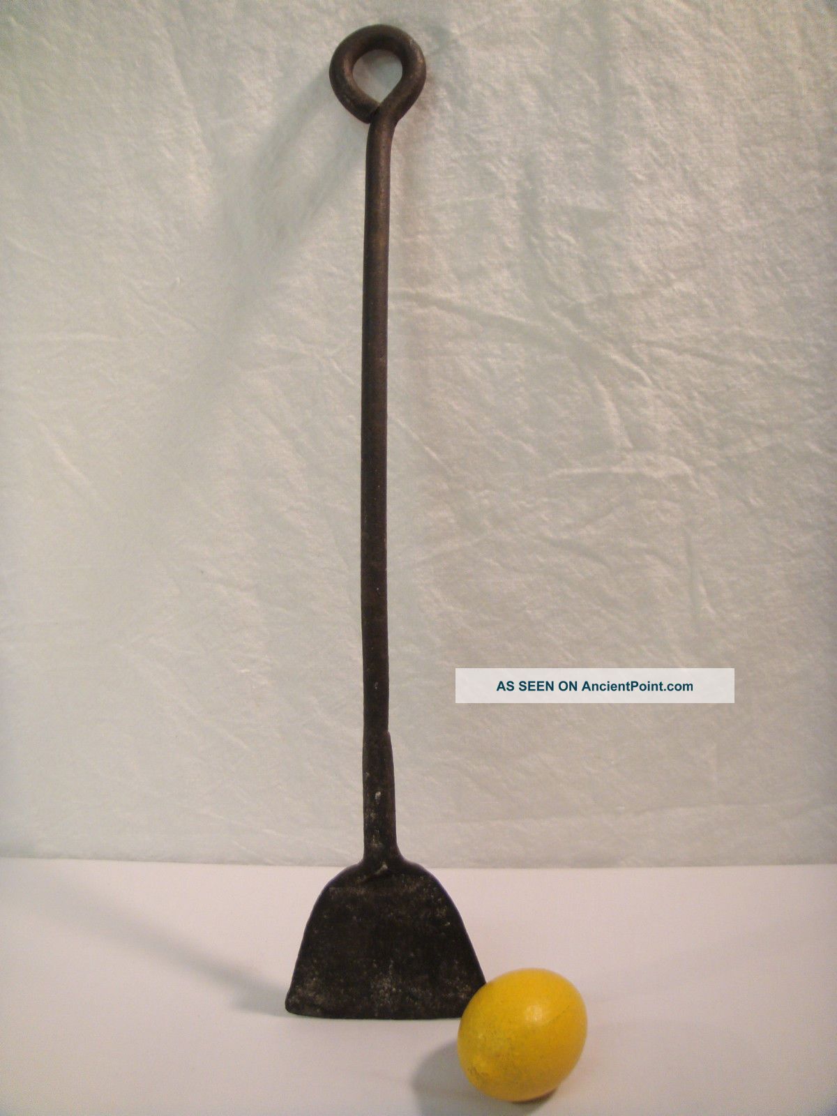 Prim & Crude 19th C.  Blacksmith Hand Forged Peel Antique Wought Iron Spatula Primitives photo