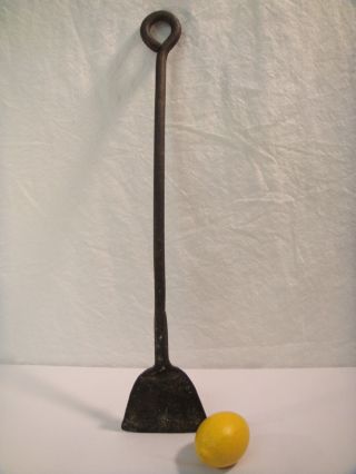 Prim & Crude 19th C.  Blacksmith Hand Forged Peel Antique Wought Iron Spatula photo