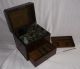 Antique Mahogany Apothecary Box Doctors Miniature Medicine Drug Chest Jewelry Pre-1800 photo 5