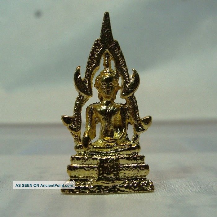 Rare Antique Mixed Materials Small Buddha Statue Thai Amulet Phra Chinnarat. Amulets photo
