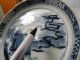 F502 Antique Chinese Blue And White Dish,  Old Mark Bowls photo 4