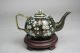 20th C.  Chinese Cloisonné Black Ground Teapot Teapots photo 2