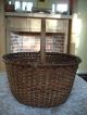 Antique Round American Splint Basket Primitives photo 1