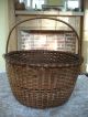 Antique Round American Splint Basket Primitives photo 2