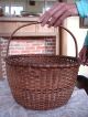 Antique Round American Splint Basket Primitives photo 8