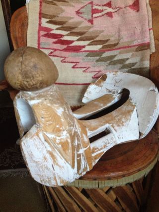 Old Primative Hand Carved Saddle Tree photo