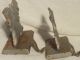 2 Rare Rusty Cast Iron Antique Vintg Stocking Hanger Silver Bell Pair Depression Hearth Ware photo 5