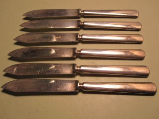 6 Sterling Silver Co.  Triple Plate 6 Inch Knifes photo
