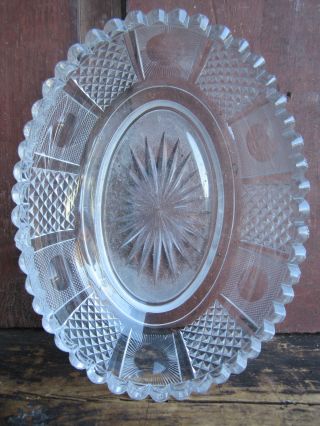 Antique Early Anglo - Irish Cut Glass Sweetmeat Dish 1800 - 1820 photo