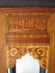 Antique Inlaid Marquetry Syrian Table English Moroccan 1880 Mother Of Pearl 1800-1899 photo 4