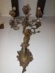 C 1890 French Set Of Four Cast Bronze Cherub Leaves Heavy Sconces Old Chandeliers, Fixtures, Sconces photo 3