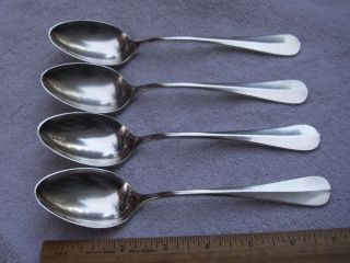 4 Reed & Barton Spanish (1884) Dessert / Oval Soup Spoons - No Mono - Nr photo