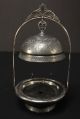 Pairpoint Quadruple Silverplate Antique Basket Stand Domed Butter Server Dish Butter Dishes photo 2