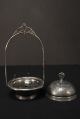 Pairpoint Quadruple Silverplate Antique Basket Stand Domed Butter Server Dish Butter Dishes photo 7