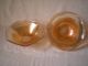 Vintage Depression Glass Iridescent (carnival Glass) Bowls 2 Jeannette Cups & Saucers photo 1