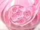 Antique Bohemian Victorian Cranberry Art Glass Vase Applied Berry Prunts & Leaf Vases photo 1