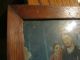 Antique Retablo On Tin With The Image Of Saint Joseph Framed Latin American photo 3