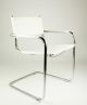 Modern Bauhaus Mart Stam Cantilever Armchair With White Leather, 1900-1950 photo 1