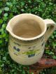 Antique Folk Art Pottery Jug Primitive Design Aafa Country Hand Made Art Unique Primitives photo 1