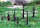 Rare Small Primitive French Wrought Iron Ball - Top Andirons,  Circa 1750 Metalware photo 11